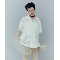 sheer pleats skirt
