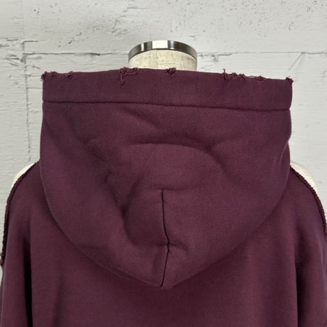 damage hoodie(bordeaux)