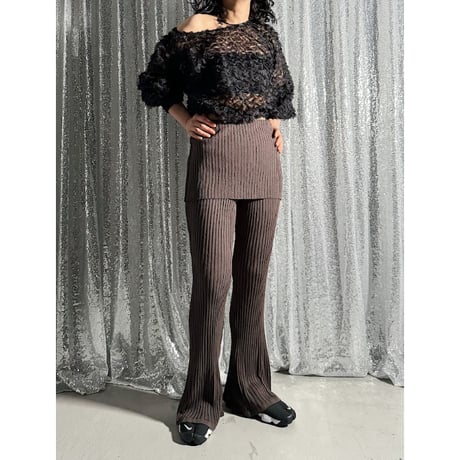 petal motif cropped pullover
