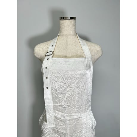 【special price】　apron satin dress(white)