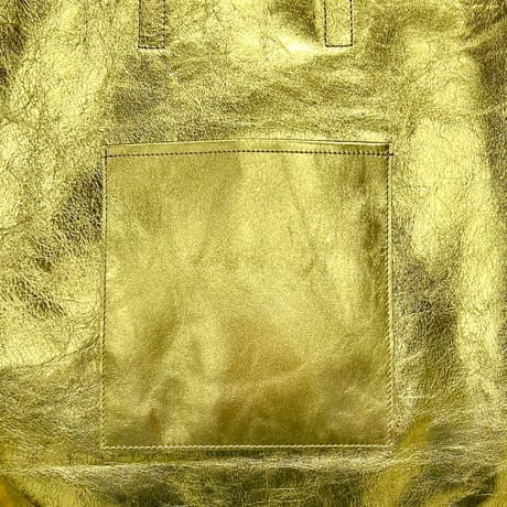 【blancle】M.LEATHER SQUEEZE BIG TOTE (gold)