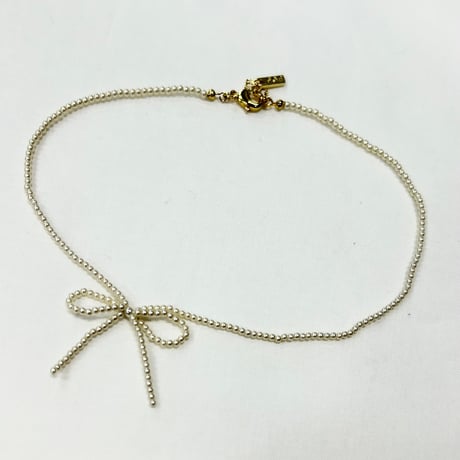 pearl ribonn choker