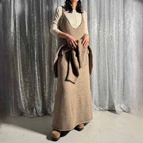 sequins　knit camisole dress