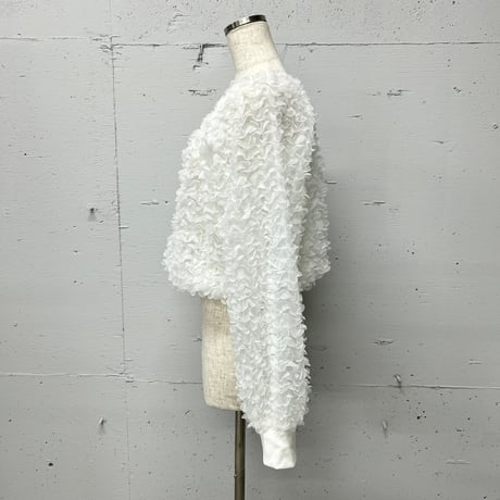 petal motif cropped pullover