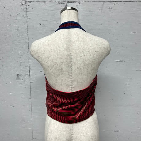 velour halter neck cut&saw