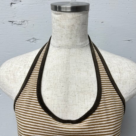 velour halter neck cut&saw