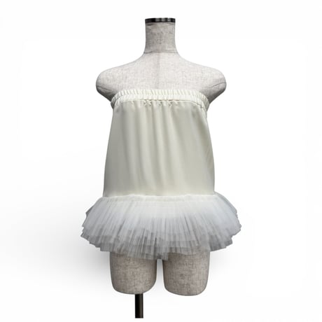【ARCHIVE STANCE】2way tulle pleats skirt