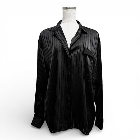 【ARCHIVE STANCE】satin stripe dolman shirt