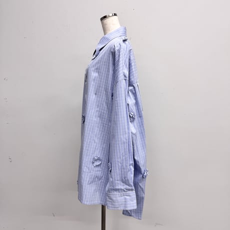 【PROVOKE】 flowerdot big shirt(check)