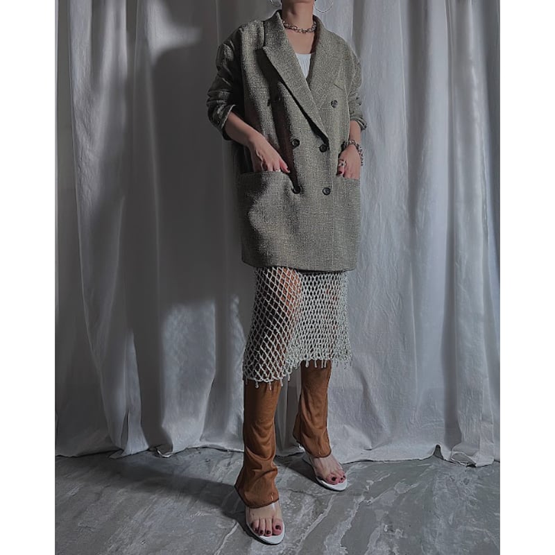 PROVOKE/mesh beads knit skirt スカート