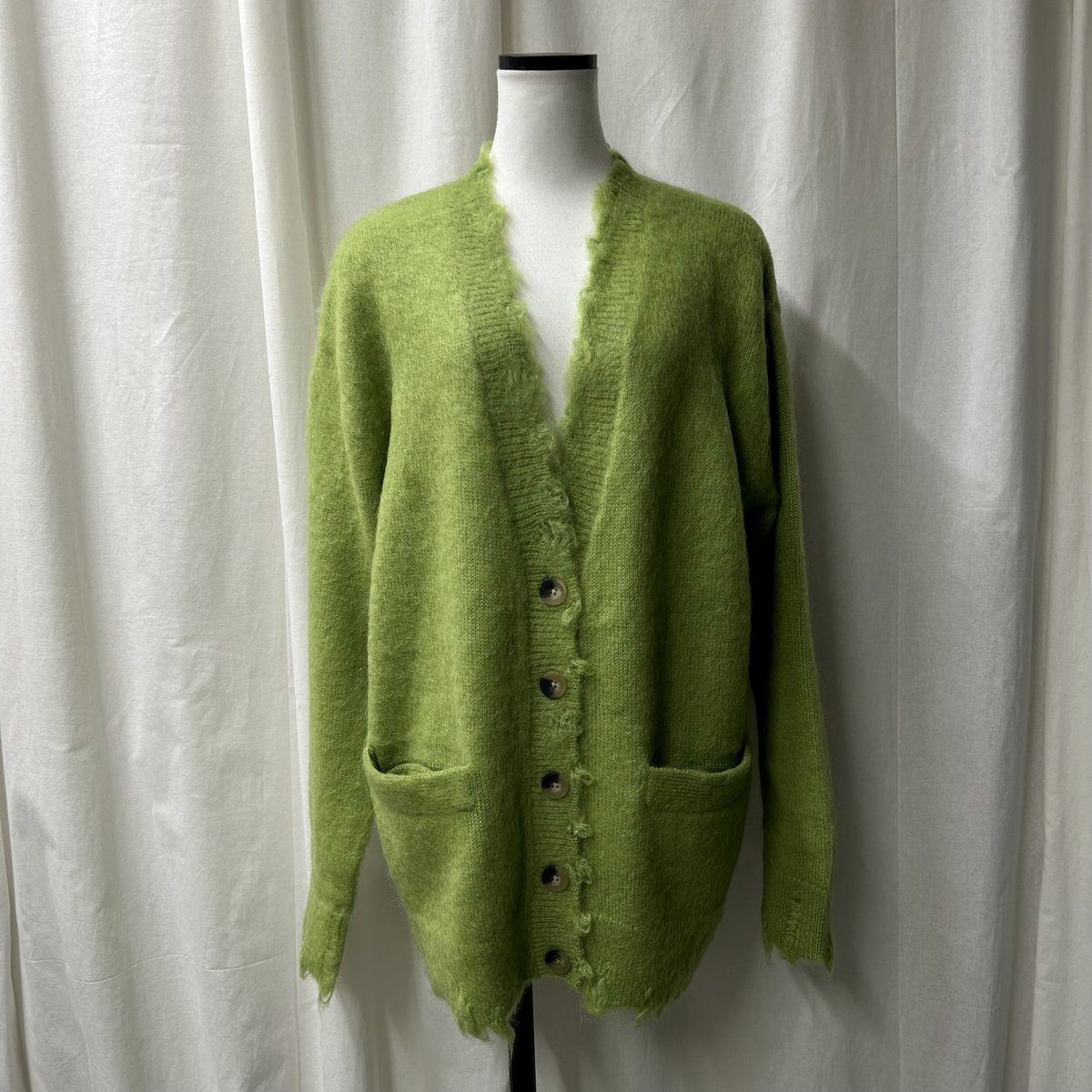 frayed VN cardigan(lightgreen) | PROVOKE design...