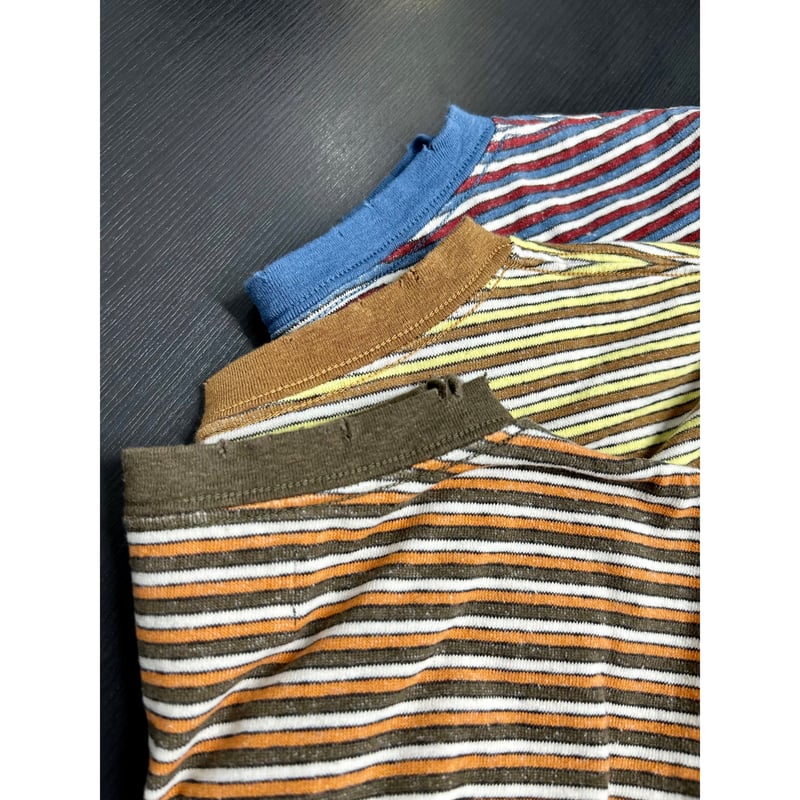 provoke / ジャケット/FREE/ポリエステル/BEG/ＰＶ-100060 multi border L/S Tee(yellow) | PROVOKE design b