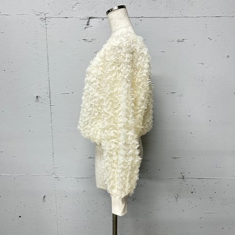 petal motif cropped pullover