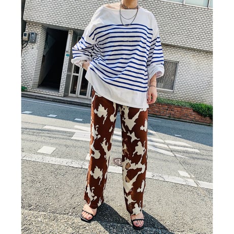 big border print T(blue)