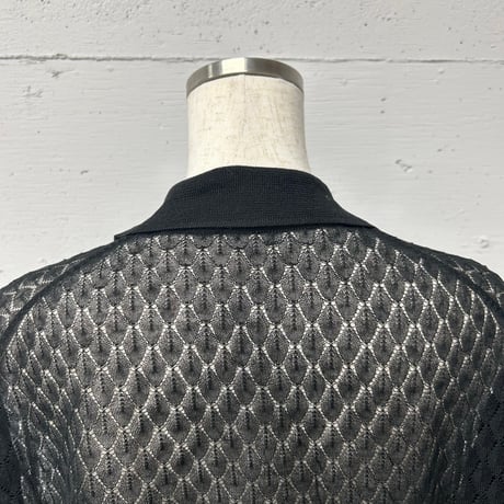 sheer knit Polo L