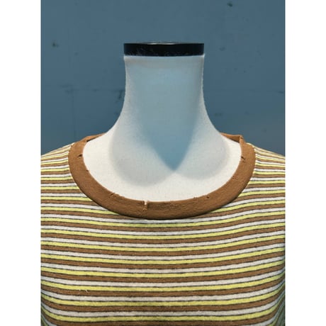 multi border L/S Tee(yellow)