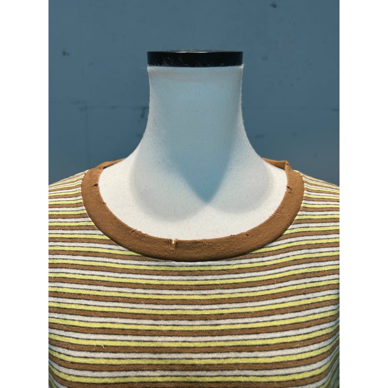 multi border L/S Tee(yellow) | PROVOKE design b