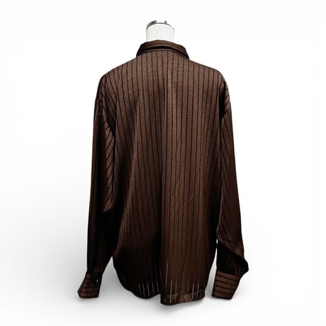 【ARCHIVE STANCE】satin stripe dolman shirt