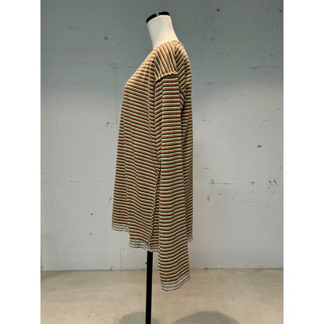 multi border L/S Tee(orange)