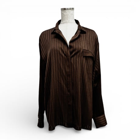 【ARCHIVE STANCE】satin stripe dolman shirt