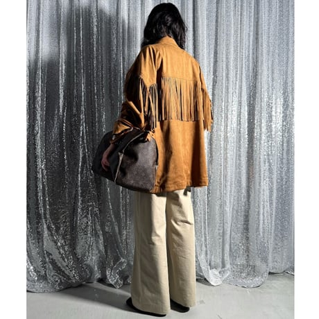 velor tuch fringe jacket
