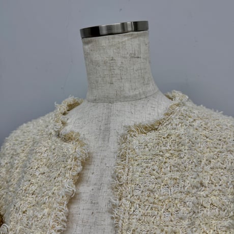【ARCHIVE STANCE】no-collar knit jacket
