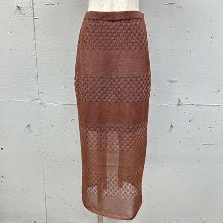 sheer knit skirt