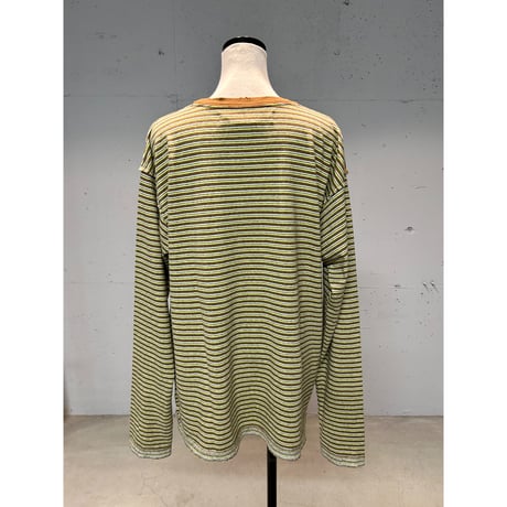 multi border L/S Tee(yellow)