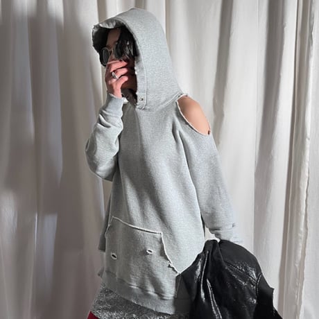 damage hoodie(gray)