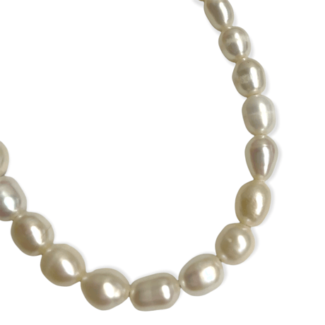 【in mood】RICE PEARL chain-NECKLACE
