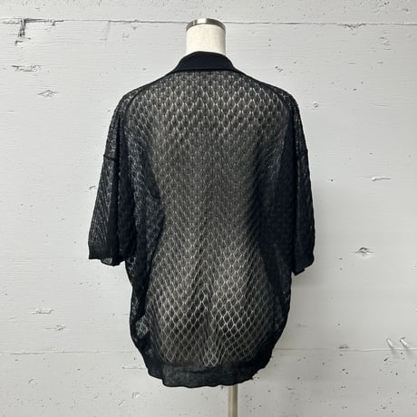 sheer knit Polo L