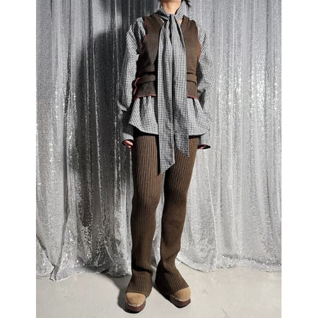 loose rib knit pants