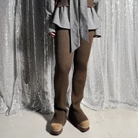 loose rib knit pants