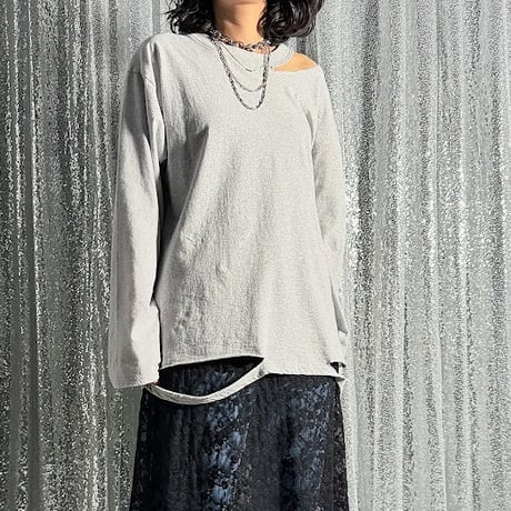 cut out long sleeve T