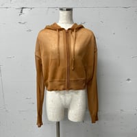 sheer ZIP hoodie