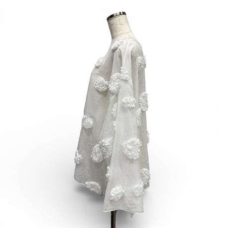 【ARCHIVE STANCE】flower dot T-blouse