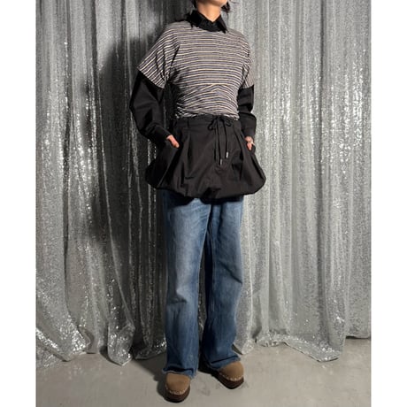 multi border tuck Tee