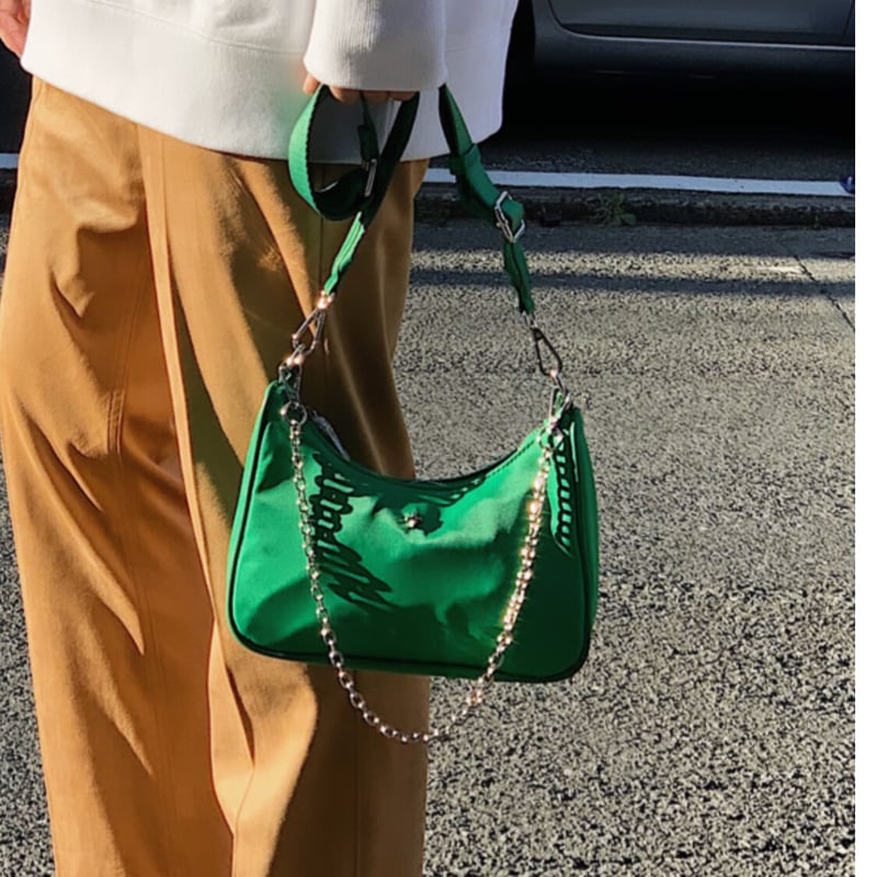 PETA+JAIN】NYLON 2WAY SHOULDER BAG (green) | PR