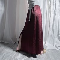 satin maxi skirt(bordeaux)
