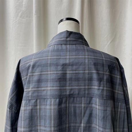 check super big shirt (blue)
