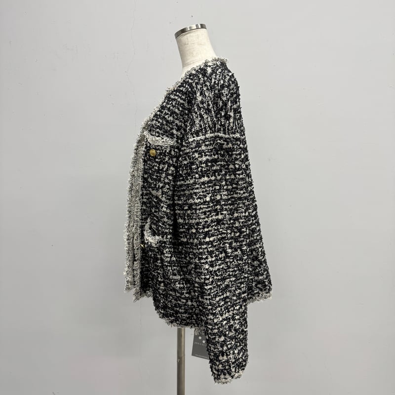 ジャケット・アウター ARCHIVE STANCE no_collar knit jacket ARCHIVE STANCE】no-collar knit big jacket | STO