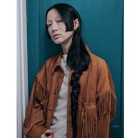 velor tuch fringe jacket