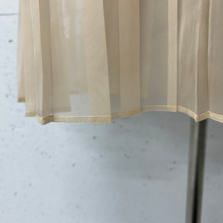 sheer pleats skirt