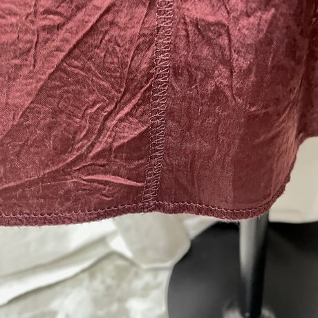 satin maxi skirt(bordeaux)