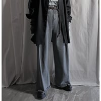 tuck wide denim(black/38)