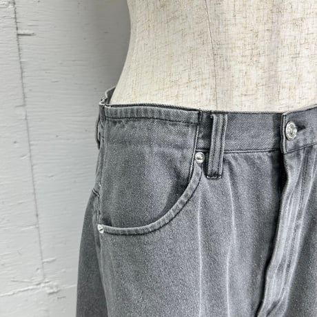 loose denim culottes(black)