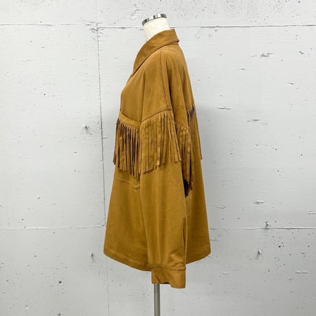 velor tuch fringe jacket