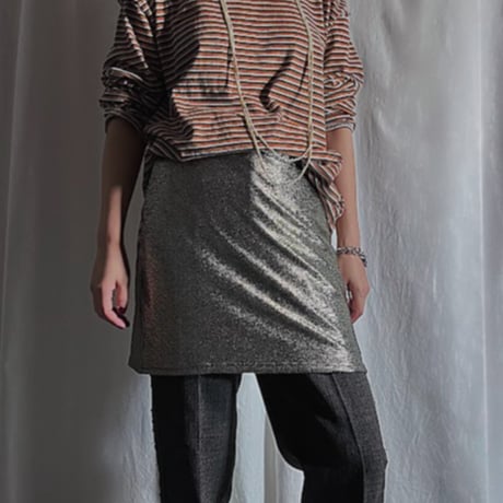 【special price】　kirakira mini skirt(gold)