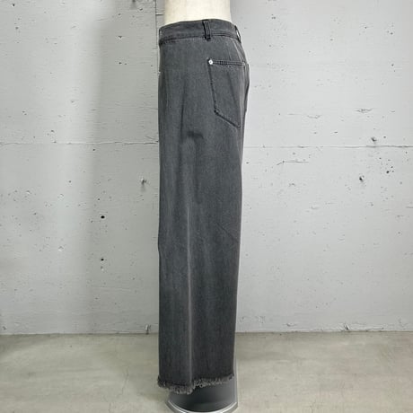 tuck wide denim(black/38)