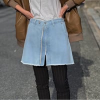 【special price】denim mini skirt(sax)